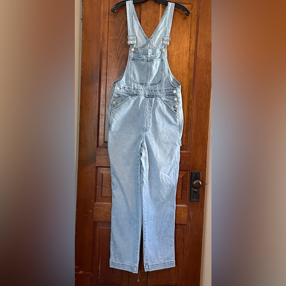 Madewell Carpenter Light Wash Denim Bib Overalls